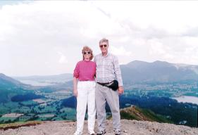 Rebecca and Sunny in the Lake District, England.