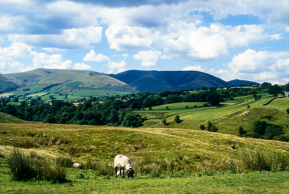 Landscape near Lake District, England.