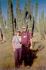 Rebecca & Sunny with cactus.