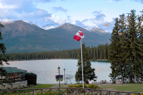 View of Lac Beauvert from Main Lodge.