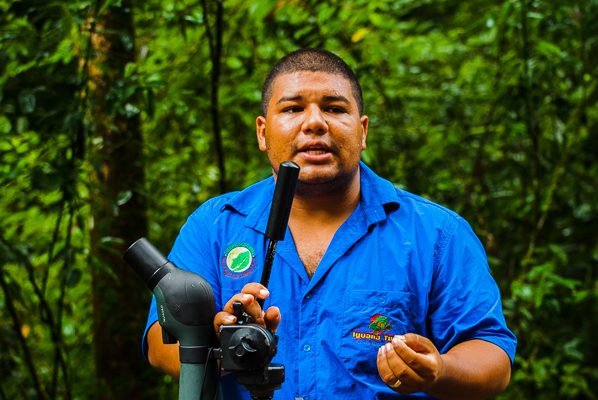 Naturalist guide Andres at Manuel Antonio National Park.