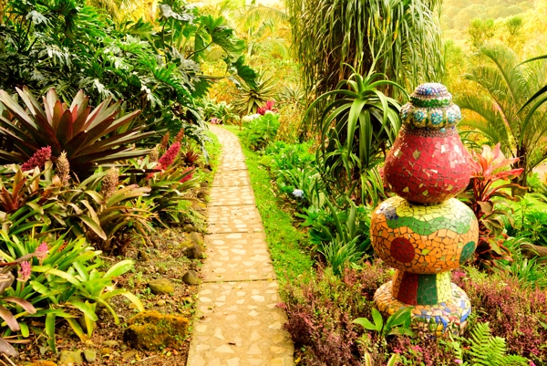 A nature walk at Xandari resort.